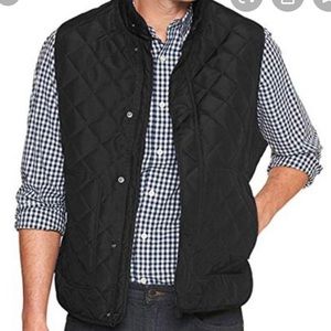 Men’s Black Quilted Vest